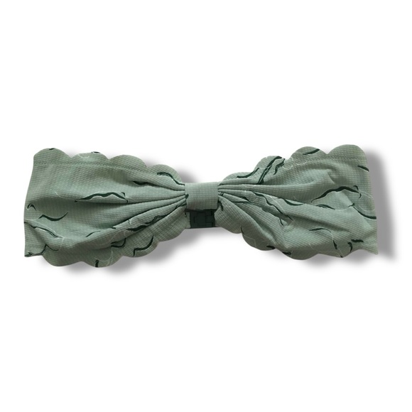 Marysia Swim Antibes Bikini Top Bandeau Green Printed NWOT Size Medium